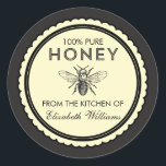 Vintage Homemade Honey Stickers<br><div class="desc">Beautifully printed vintage style stickers that can be customised with your name.</div>