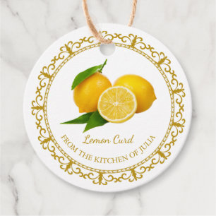 Vintage Homemade Lemon Curd Hang Tag l White