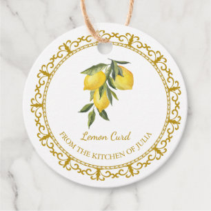 Vintage Homemade Lemon Curd Hang Tag l White