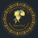 Vintage Homemade Lemon Curd Label l Black<br><div class="desc">Special for you!</div>
