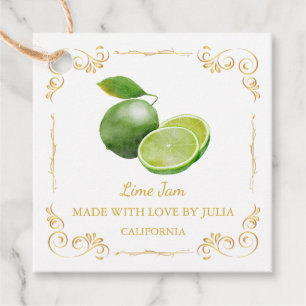 Vintage Homemade Lime Jam Square Hang Tag