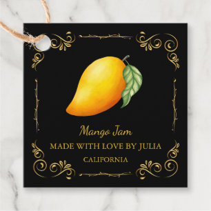 Vintage Homemade Mango Jam Square Hang Tag