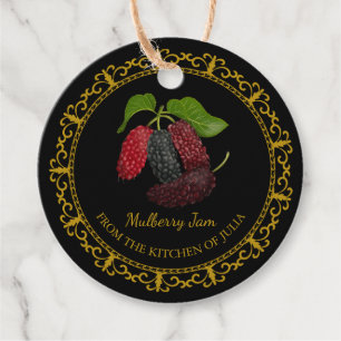 Vintage Homemade Mulberry Jam Hang Tag l Black