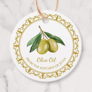 Vintage Homemade Olive Oil Hang Tag