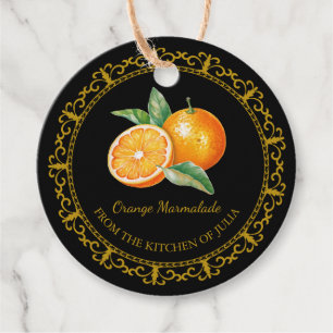 Vintage Homemade Orange Marmalade Hang Tag Black