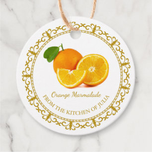 Vintage Homemade Orange Marmalade Hang Tag White
