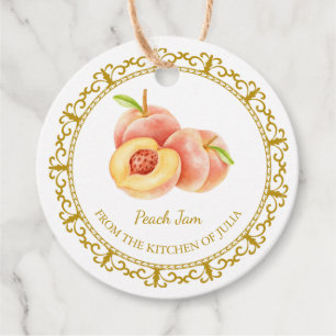 Vintage Homemade Peach Jam Hang Tag l White