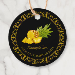 Vintage Homemade Pineapple Jam Hang Tag l Black
