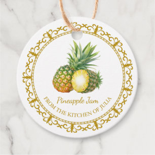 Vintage Homemade Pineapple Jam Hang Tag l White