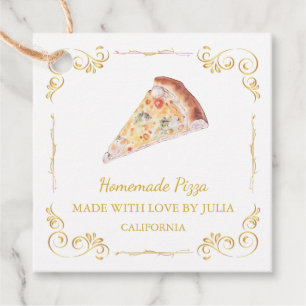 Vintage Homemade Pizza Square Hang Tag