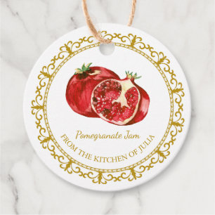 Vintage Homemade Pomegranate Jam Hang Tag l White