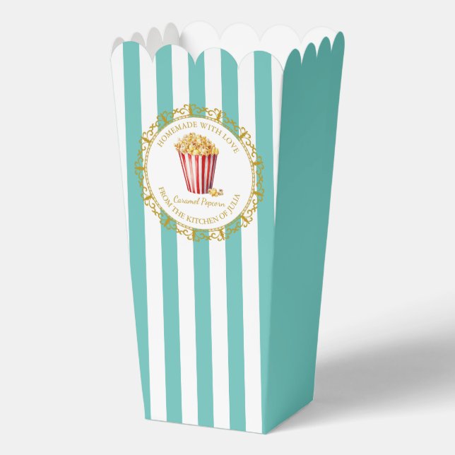 Vintage Homemade Popcorn Favour Box (Front)