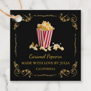 Vintage Homemade Popcorn Square Hang Tag