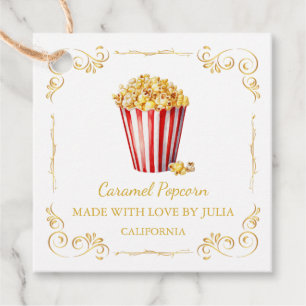Vintage Homemade Popcorn Square Hang Tag