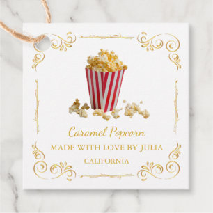 Vintage Homemade Popcorn Square Hang Tag