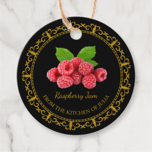 Vintage Homemade Raspberry Jam Hang Tag l Black