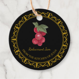Vintage Homemade Redcurrant Jam Hang Tag l Black