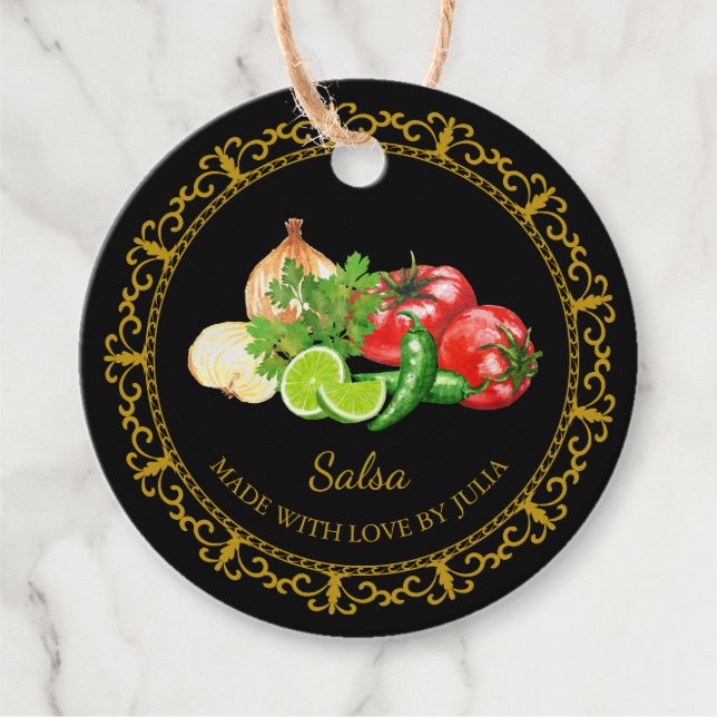 Vintage Homemade Salsa Hang Tag (Front)