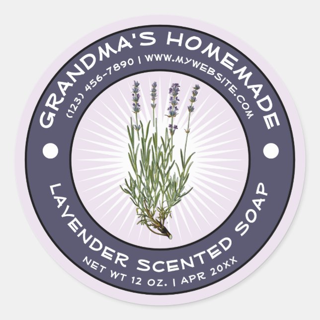 Vintage Homemade Scented Soap Label Template (Front)