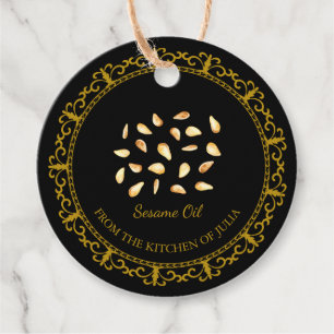 Vintage Homemade Sesame Oil Hang Tag