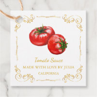 Vintage Homemade Tomato Sauce Square Hang Tag