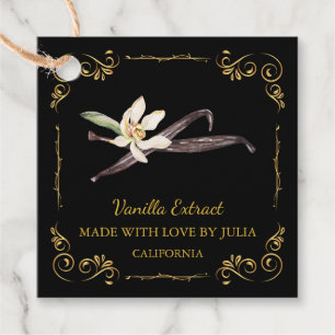 Vintage Homemade Vanilla Extract Square Hang Tag