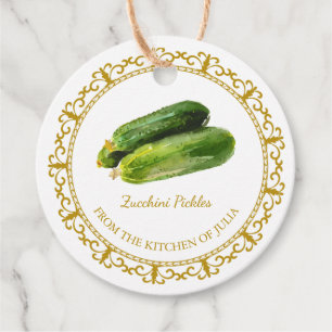 Vintage Homemade Zucchini Pickle Hang Tag