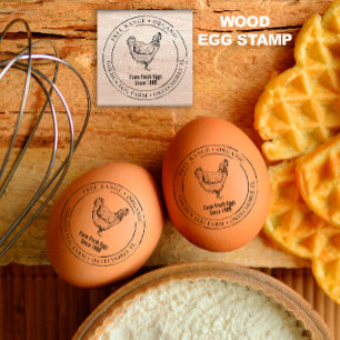 Vintage Homesteading Personalised Egg Rubber Stamp