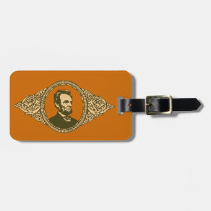 Vintage Honest Abe Lincoln President Portrait Luggage Tag