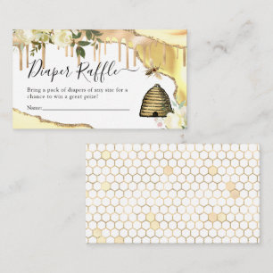 Vintage Honey Bee Diaper Raffle Enclosure Card