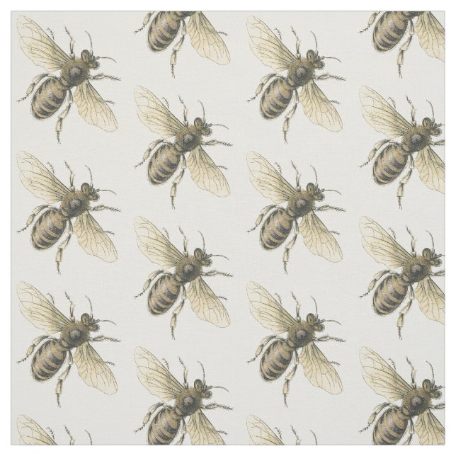 Vintage Honey Bee Fabric (Swatch)