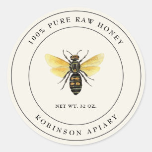 Vintage Honey bee Label