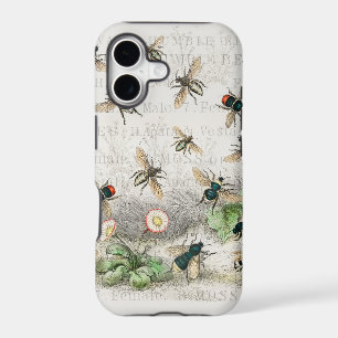 Vintage Honey Bee Queen Bee Entomology Botanical