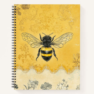 Vintage Honey Bee Wildflower Garden (2) Notebook