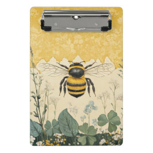 Vintage Honey Bee Wildflower Garden (5) Mini Clipboard