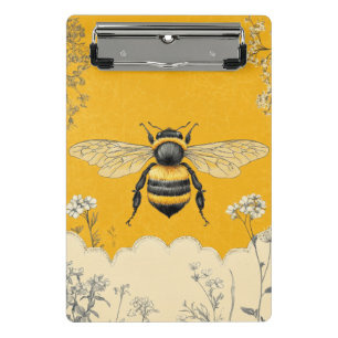 Vintage Honey Bee Wildflower Garden (6) Mini Clipboard
