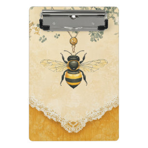 Vintage Honey Bee Wildflower Garden (7) Mini Clipboard