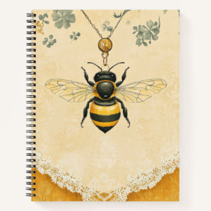 Vintage Honey Bee Wildflower Garden (7) Notebook