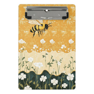 Vintage Honey Bee Wildflower Garden (9) Mini Clipboard