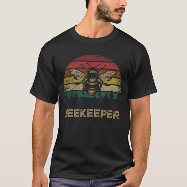 Vintage Honey Beekeeper Beekeeping T-Shirt (Front)