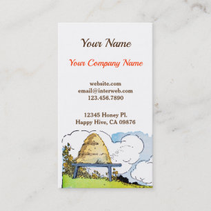 Vintage Honey Bees and Hive Custom Business Card