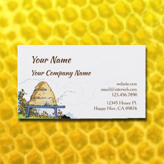 Vintage Honey Bees and Hive Custom Business Card