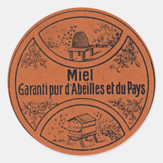 Vintage Honey Label Sticker (Front)