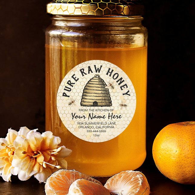 Vintage Honey Labels | Apiary Honeycomb Food (Creator Uploaded)
