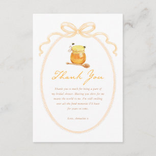 Vintage Honey Whimsical Bridal Shower Thank You Card