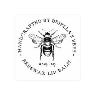 Vintage Honeybee Custom Honey Lip Balm Stamp