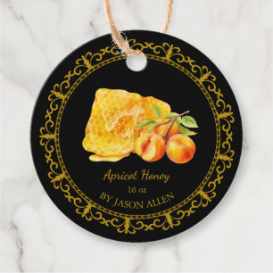 Vintage Honeycomb Apricot Infused Honey Hang Tag