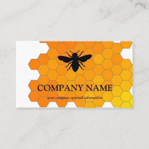 Vintage Honeycomb Bee BeeKeeper Honey Apairist Bus Business Card