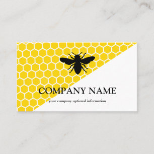 Vintage Honeycomb Bee BeeKeeper Honey Apairist Bus Business Card