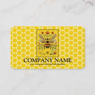 Vintage Honeycomb Bee BeeKeeper Honey Apairist Bus Business Card